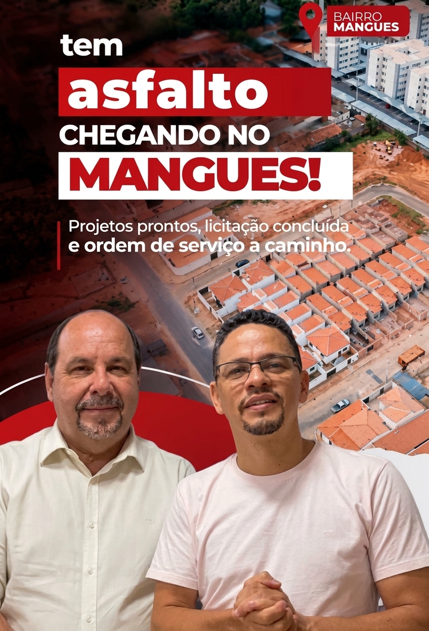 Arte sobre o asfaltamento do bairro Mangues com Daniel Dias e Guilherme Guimarães